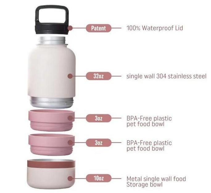 3-in-1 Outdoor Travel Pet Feeder