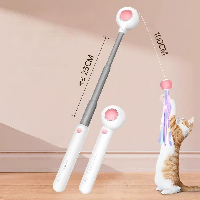 Retractable Gravity Cat Teaser Wand